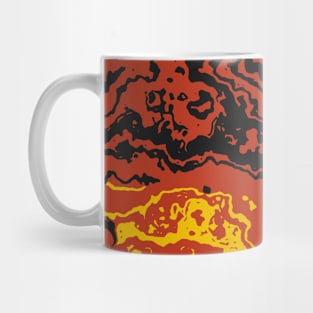 Fire Marble Graphic Print Mug